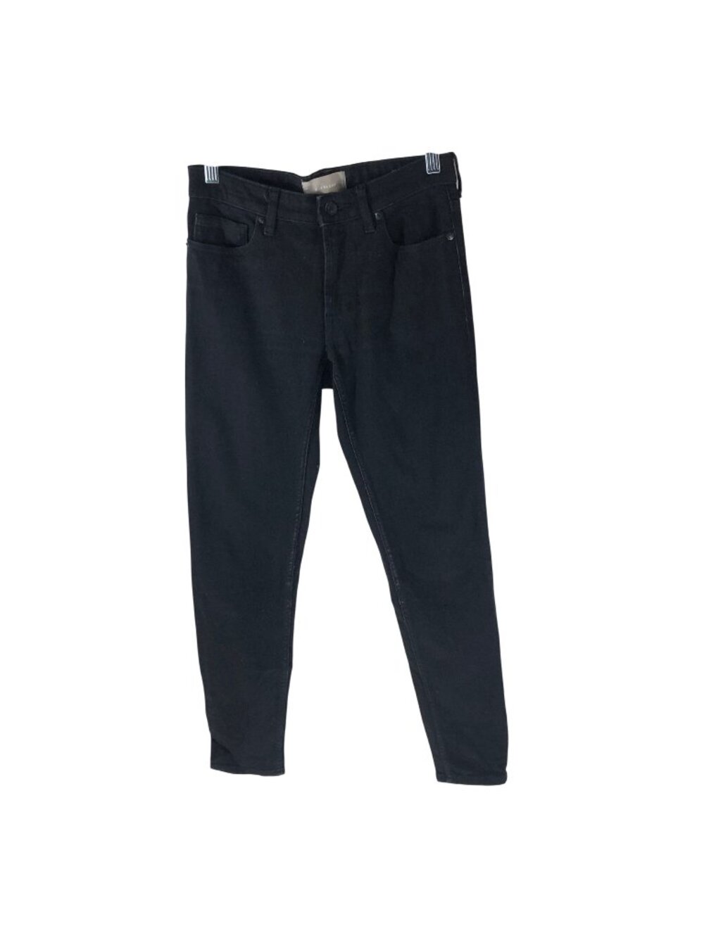 Everlane Mid Rise Skinny Jeans Black Denim Stretch Five Pocket Pants 25 Tall